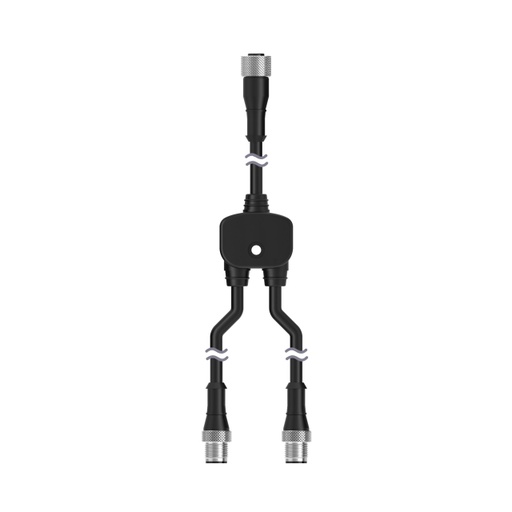 [13264] Splitter Cable, M12 4-pin Quick Disconnect (CSA-M12F41M12M41)
