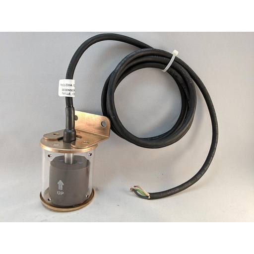 [44700] LS-270 Float Level Switch w/ Slosh Shield, Buna Float, SS Stem and Mounting, 20VA, 3 Wire, SPDT, 6' Cable