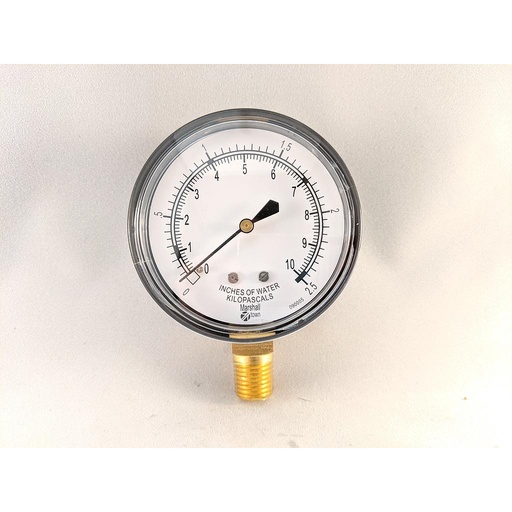 [G22675] PRESSURE GAUGE, 2.5" DIAL, 1/4" NPT BOTTOM CONNECT, 0-10" WATER