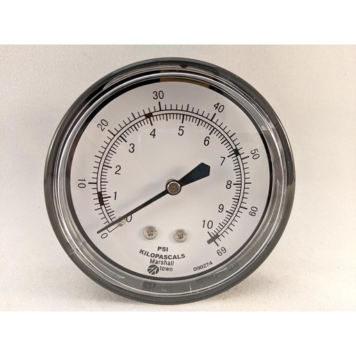 [G22771] PRESSURE GAUGE, 2.5" DIAL, 1/4" NPT CENTER BACK CONNECT, 0-10 PSI