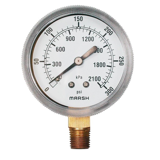 [J8648] PRESS GAUGE 0-160PSI 3.5"FF CASE 1/4"NPT CBM