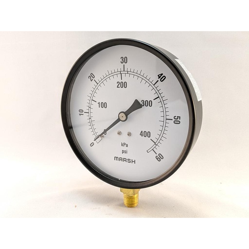 [J9046] PRESSURE GAUGE 0-60 PSI 4.5" 1/4"BOTTOM CONNECT 2% ACCURACY