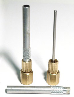 [500XL GAUGE ADAPTER] Pete's Plug Needle Adapter, 1/8" Diameter, 3" Long Probe, 1/4" NPT Female, Brass