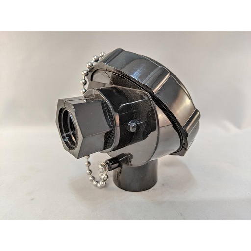 [PPS-01] BLACK POLYPROPOLENE WEATHERHEAD 1/2"Process, 3/4" Conduit