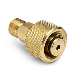[QTHA-4TB0] 1/2" tube fitting x male Quick-test, no check-valve, brass