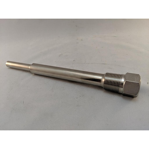 [200-U71/2-316SS] THERMOWELL .260BORE 9" 3/4"NPT PROCESS THREADS