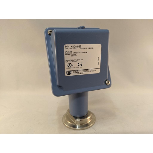 [H100-562] UEC 100 SERIES PRESSURE SWITCH 2-50PSI, 2 INCH SANITARY CONNECTION
