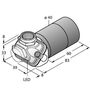 [2510105] Turck Capacitive Sensor, For the Food Industry (BC20-K40WDTC-VP4X2/S930)