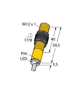 [2601201] Turck Capacitive Sensor, With Increased Temperature Range (BC3-S12-AP6X/S100)