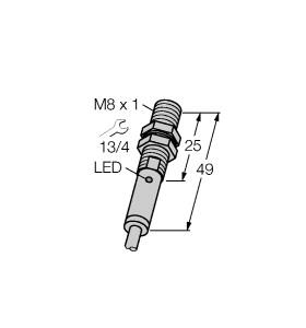 [4614627] Turck Inductive Sensor, Stainless Steel Front (BI1.5-EG08F-AN6X)