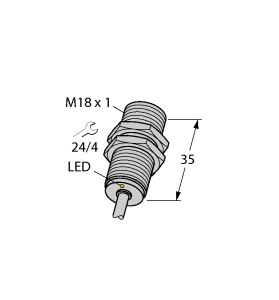 [4614722] Turck Inductive Sensor, Stainless Steel Front (BI10-EG18F-AP6X)