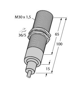 [4614513] Turck Inductive Sensor, With Increased Temperature Range (BI10-EM30-AP6/S907)