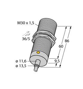 [43172] Turck Inductive Sensor (BI10-M30T-RZ3X)