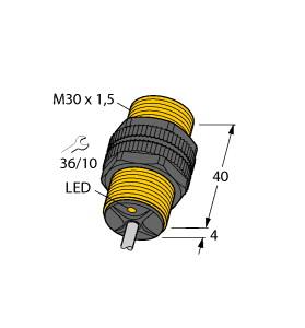 [1023322] Turck Inductive Sensor, With Extended Temperature Range (BI10-P30-Y1X/S97)