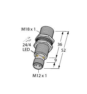 [1644905] Turck Inductive Sensor (BI10U-MT18-AP6X2-H1141)