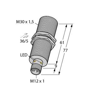 [4618582] Turck Inductive Sensor, With Increased Switching Distance (BI15-EM30E-AP6X-H1141)