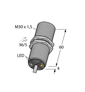 [4207290] Turck Inductive Sensor, With Increased Switching Distance (BI15-G30-RDZ30X2)