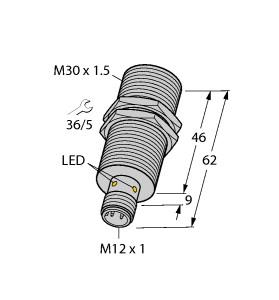 [1644882] Turck Inductive Sensor, IO-Link Communication and Configuration (BI20U-M30-IOL6X2-H1141)