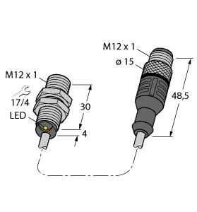 [4605193] Turck Inductive Sensor, With Weldguard® coating (BI2-EG12K-AP6X-0.2-RS4T/S1589)