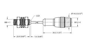 [4602585] Turck Inductive Sensor, With Increased Temperature Range (BI2-EGT08K-AP6X-0.5-RS4T/S100/S1765)