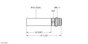 [4610120] Turck Inductive Sensor, With Increased Switching Distance (BI2-EH6.5K-AN6X-V1131)