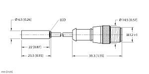 [4610091] Turck Inductive Sensor, With Increased Switching Distance (BI2-EH6.5K-AP6X-0.2-RS4T)