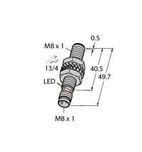 [4602956] Turck Inductive Sensor, With Increased Switching Distance (BI2-M08E-AP6X-V1131)