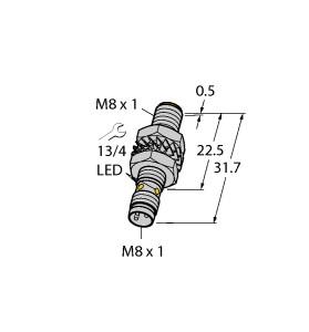 [4602965] Turck Inductive Sensor, With Increased Switching Distance (BI2-M08K-AN6X-V1131)