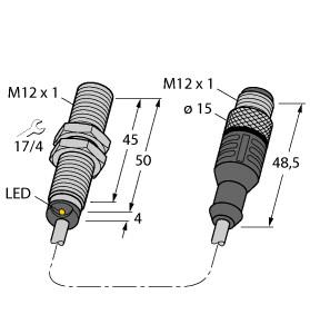[4405090] Turck Inductive Sensor (BI2-M12-AD4X-0.2-RS4.23T)