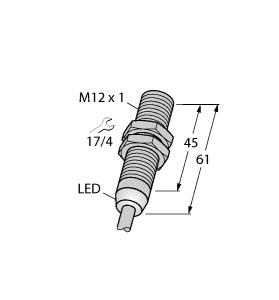 [4614652] Turck Inductive Sensor, With Increased Temperature Range (BI2-M12-AP6X/S120)