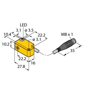 [1309187] Turck Inductive Sensor (BI2-Q10S-AZ31X-0.2-PSG3F)