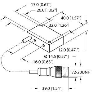 [1310096] Turck Inductive Sensor (BI2-Q12-AZ31X-0.2-SB3T)