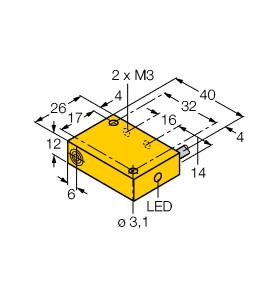 [13200] Turck Inductive Sensor (BI2-Q12-RZ31X)
