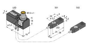 [1613008] Turck Inductive Sensor, Monitoring Kit for Power Clamps (BI2-Q5.5-0.05-BDS-2AP6X3-H1141/S34)