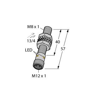 [46020340] Turck Inductive Sensor, With Extended Switching Distance (BI2U-EG08-AP6X-H1341/S1589)