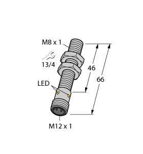[4614711] Turck Inductive Sensor, Stainless Steel Front (BI3-EG08FE-AN6X-H1341)
