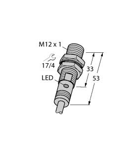[4614665] Turck Inductive Sensor, Stainless Steel Front (BI3-EG12F-AG6X)