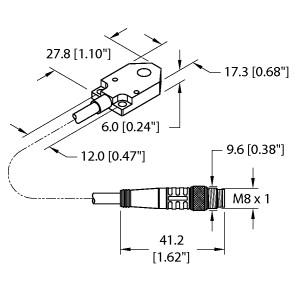 [1620191] Turck Inductive Sensor (BI3-Q06-AN6X2-0.2-PSG3M)