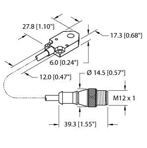 [1620193] Turck Inductive Sensor (BI3-Q06-AP6X2-0.2-RS4T)