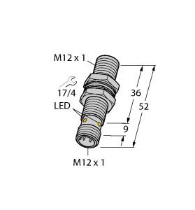 [1634293] Turck Inductive Sensor, With WeldGuard™ coating (BI3U-MT12-AP6X2-H1141/S1589)