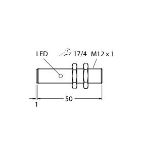 [4607095] Turck Inductive Sensor, With Increased Switching Distance (BI4-G12-RP6X-H1143)