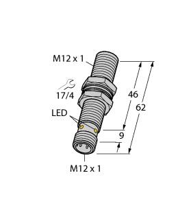 [4607085] Turck Inductive Sensor, With Increased Switching Distance (BI4-M12E-RP6X-H1143)