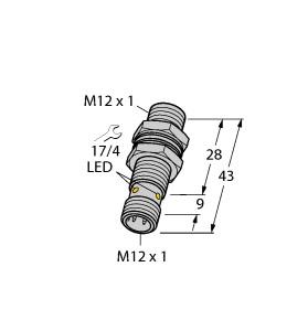 [4607101] Turck Inductive Sensor, With Increased Switching Distance (BI4-M12K-AN6X-H1141)