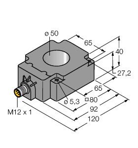 [1534609] Turck Inductive Sensor, For Material Recognition (BI50R-Q80-2LU-H1141/S950)