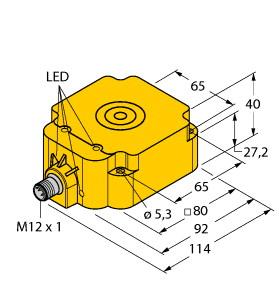 [1608979] Turck Inductive Sensor, With Extended Switching Distance, With FM Approval (BI50U-Q80-RP6X2-H1143/S1751)
