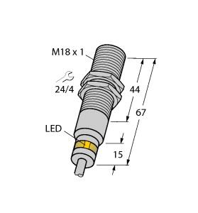 [4614902] Turck Inductive Sensor, For Harsh Environments and Temperatures up to -60 °C (BI5-EM18WD-AP6X/S929)