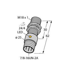 [4015204] Turck Inductive Sensor (BI5-EM18-Y1X-B1341/S561)