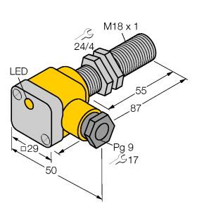 [4331600] Turck Inductive Sensor (BI5-G18SK-RZ3X2 55MM)