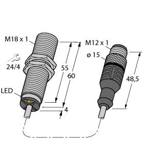 [4411089] Turck Inductive Sensor, With Weldguard® coating (BI5-MT18E-AD4X-0.5-RS4.23T/S1589)