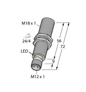 [1615000] Turck Inductive Sensor, With Selective Behaviour (BI5NF-EM18HE-AP6X2-H1141)